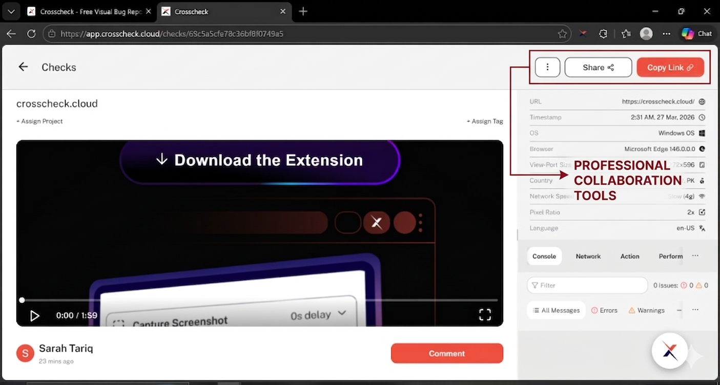 Share panel with the public link toggle enabled and a copy button